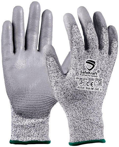 SafeKraft Cut Resistant Hand Gloves – SKCRL5PU - Image 3