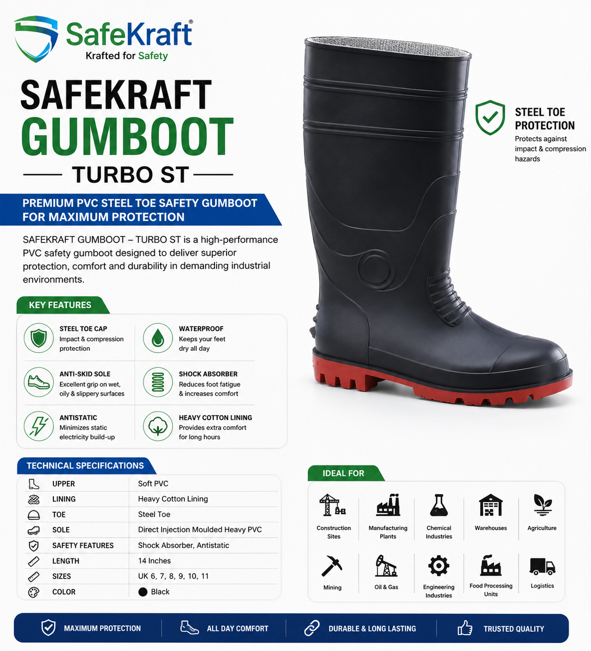 SAFEKRAFT GUMBOOT - TURBO ST SAFEKRAFT GUMBOOT - TURBO ST