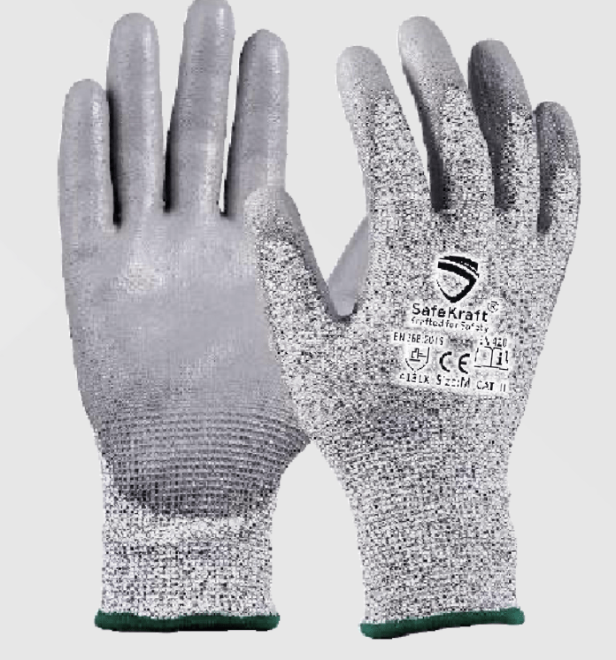 SafeKraft Cut Resistant Hand Gloves – SKCRL5PU
