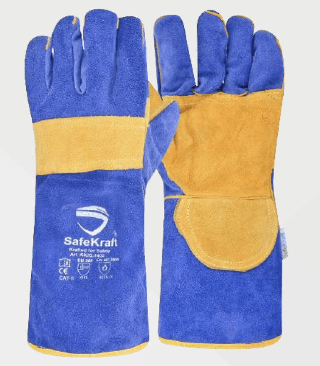 SafeKraft Leather Hand Gloves – SKLG - 1402