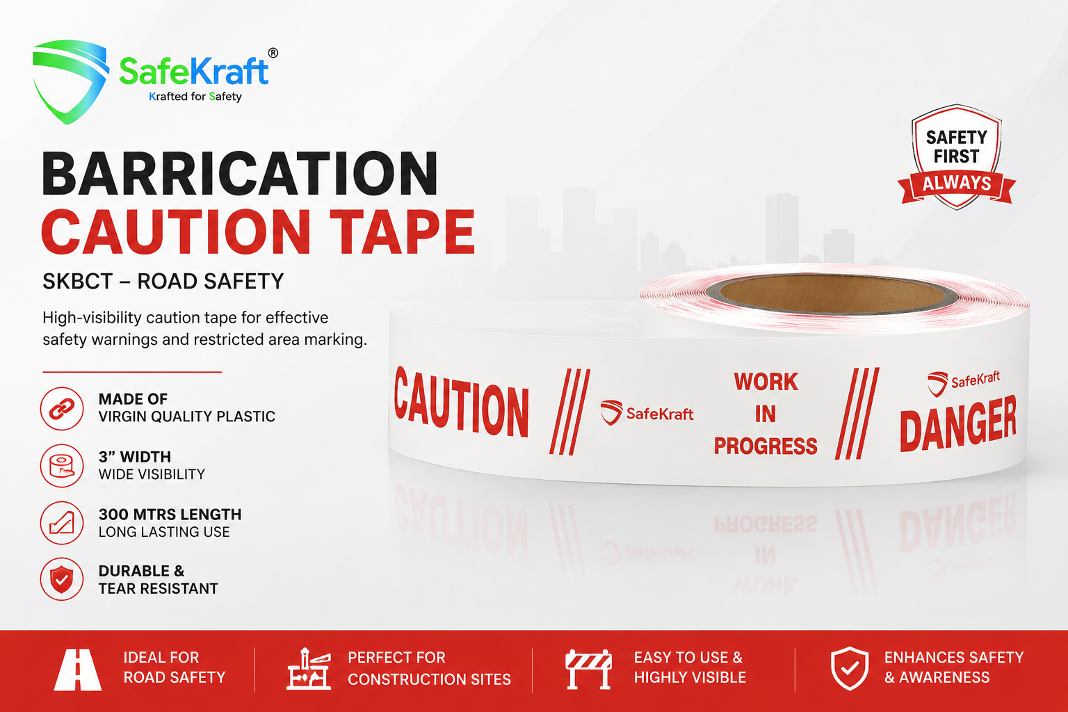 SafeKraft Barricade Caution Tape SafeKraft Barricade Caution Tape