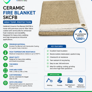 SafeKraft SKCFB Ceramic Fire Blanket for Heat Protection
