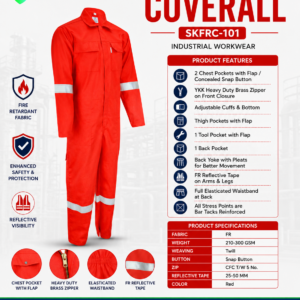 SafeKraft Fire Retardant Coverall – SKFRC – 101
