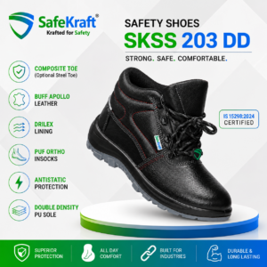 SafeKraft Safety Shoes SKSS 203 DD with composite toe and Double Density PU Sole