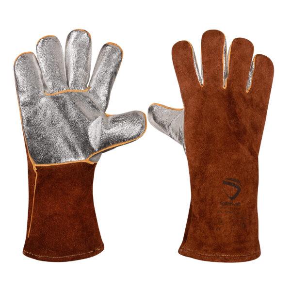 Aluminized Kevlar Leather Hand Gloves – SKALG-1401 | Product | SafeKraft