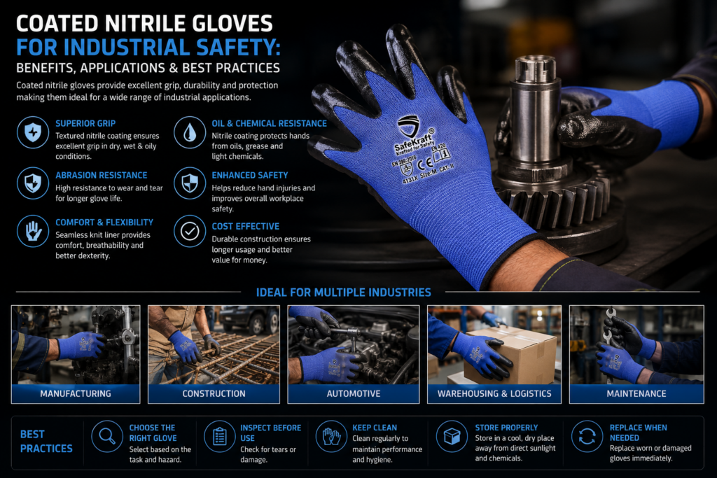 Coated Nitrile Gloves for Industrial Safety: Benefits, Applications & Best Practices