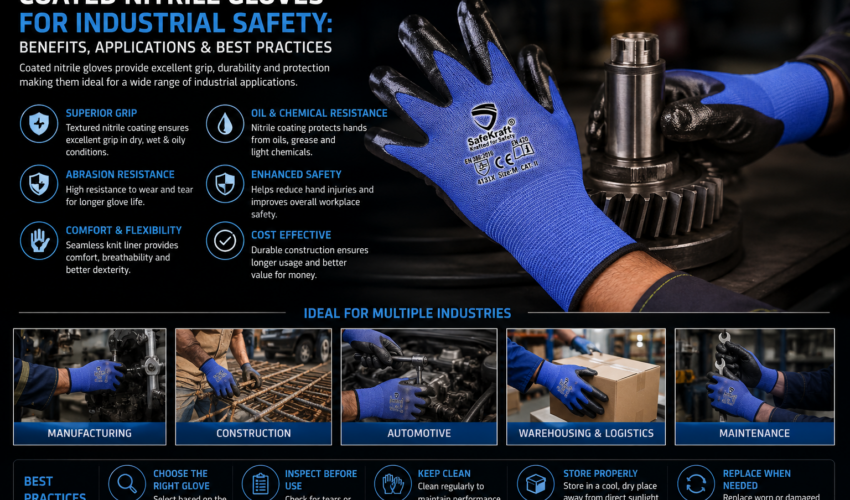Coated Nitrile Gloves for Industrial Safety: Benefits, Applications & Best Practices