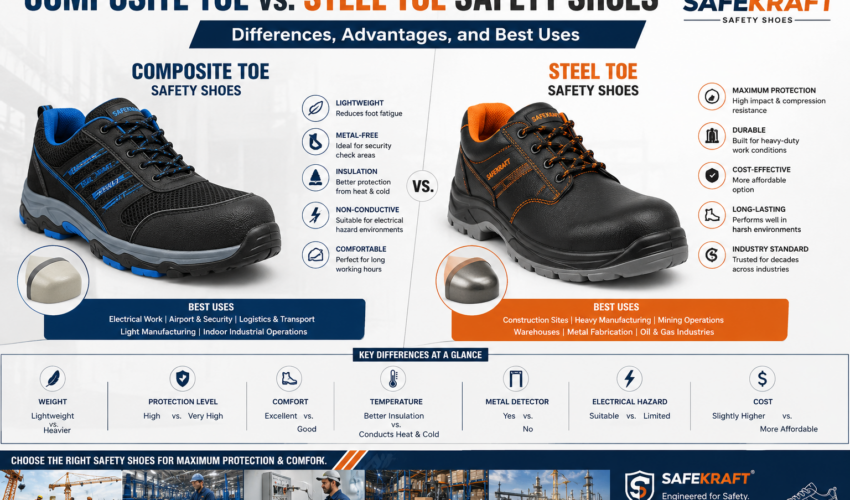 Composite Toe vs Steel Toe Safety Shoes Which One Should You Choose