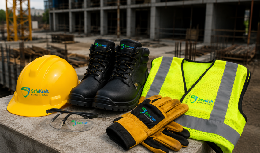 Construction sites are among the most hazardous workplaces, exposing workers to risks such as falling objects, slips, electrical hazards, dust, heavy machinery, and working at heights. To minimize these risks and create a safer working environment, proper Personal Protective Equipment (PPE) is essential. Providing the right safety equipment not only protects workers from injuries but also helps organizations comply with safety regulations, improve productivity, and reduce workplace accidents. This guide explores the essential safety equipment every construction site should have and why each item plays a critical role in worker protection. Why Safety Equipment Is Important on Construction Sites Construction activities involve multiple hazards that can cause serious injuries if proper precautions are not taken. Safety equipment acts as the first line of defense against workplace accidents. Benefits of Construction Safety Equipment Reduces workplace injuries and fatalities Enhances worker confidence and productivity Supports compliance with safety standards Minimizes downtime caused by accidents Creates a safer and more efficient work environment 1. Safety Helmets (Hard Hats) Safety helmets are one of the most important pieces of construction safety equipment. They protect workers from head injuries caused by falling objects, accidental impacts, and electrical hazards. Key Features: Impact-resistant shell Comfortable suspension system Adjustable fit Electrical protection options Common Applications: Building construction Road projects Industrial construction Infrastructure development 2. Safety Shoes Construction workers often encounter uneven surfaces, heavy materials, sharp objects, and slippery conditions. Safety shoes help protect feet from crushing injuries, punctures, and slips. Key Features: Steel toe or composite toe protection Slip-resistant sole Puncture-resistant midsole Water-resistant materials Benefits: Improved stability Reduced risk of foot injuries Better comfort during long shifts 3. Safety Gloves Workers frequently handle tools, machinery, concrete, metal, and construction materials. Safety gloves provide protection against cuts, abrasions, impacts, and chemical exposure. Types of Gloves: Cut-resistant gloves Impact-resistant gloves General-purpose work gloves Chemical-resistant gloves Benefits: Enhanced hand protection Better grip and control Improved productivity 4. Safety Goggles and Face Protection Dust, flying debris, sparks, and chemical splashes can cause serious eye and face injuries. Safety goggles and face shields help protect workers from these hazards. Key Features: Impact-resistant lenses Anti-fog coating Comfortable fit Full-face coverage options Applications: Grinding operations Cutting tasks Welding activities Chemical handling 5. High-Visibility Safety Vests Construction sites often involve moving vehicles, cranes, and heavy equipment. High-visibility clothing helps workers remain visible in low-light and busy work environments. Benefits: Increased worker visibility Reduced risk of vehicle-related accidents Improved site safety awareness Additional Safety Equipment Commonly Used Fall Protection Equipment Workers operating at heights require: Safety harnesses Lanyards Lifelines Anchor systems Respiratory Protection Dust, fumes, and airborne contaminants may require: Dust masks Respirators Disposable face masks Hearing Protection High-noise environments often require: Ear plugs Ear muffs Best Practices for Construction Site Safety To maximize the effectiveness of safety equipment: Conduct regular safety inspections Train workers on proper PPE usage Replace damaged equipment immediately Ensure PPE fits correctly Follow site-specific safety procedures Common Mistakes to Avoid Wearing damaged PPE Ignoring safety training Using incorrect equipment for the task Failing to inspect equipment regularly Not replacing worn-out safety gear Conclusion Construction site safety starts with the right protective equipment. Essential items such as safety helmets, safety shoes, gloves, eye protection, and high-visibility clothing help reduce workplace risks and protect workers from serious injuries. By investing in quality safety equipment and promoting a strong safety culture, organizations can create safer, more productive construction sites while ensuring compliance with workplace safety requirements. Frequently Asked Questions (FAQs) 1. What is the most important safety equipment on a construction site? Safety helmets, safety shoes, gloves, eye protection, and high-visibility vests are among the most important PPE items used on construction sites. 2. Why are safety shoes necessary for construction workers? Safety shoes protect workers from falling objects, punctures, slips, and crushing injuries. 3. What type of gloves are best for construction work? The best gloves depend on the task, but cut-resistant and impact-resistant gloves are commonly used for construction applications. 4. When should workers wear safety goggles? Safety goggles should be worn whenever there is a risk of dust, debris, sparks, or chemical exposure. 5. What is the purpose of high-visibility clothing? High-visibility clothing improves worker visibility and reduces the risk of accidents involving vehicles and heavy machinery. 6. Is fall protection mandatory on construction sites? Fall protection is required whenever workers perform tasks at heights where fall hazards exist. 7. How often should construction safety equipment be inspected? Safety equipment should be inspected before use and regularly according to workplace safety procedures.