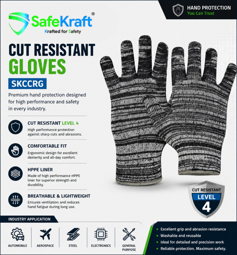 Safekraft Cotton Cut Resistant Gloves – SKCCRG