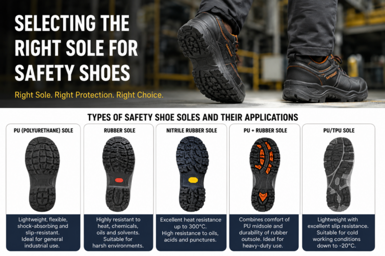 Selecting the Right Sole for Safety Shoes: A Complete Guide for Workplace Safety