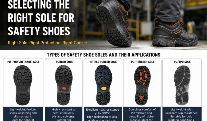 Selecting the Right Sole for Safety Shoes: A Complete Guide for Workplace Safety