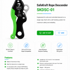 SafeKraft SKDSC-01 Rope Descender with self-braking system
