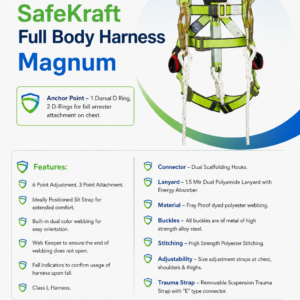 SafeKraft Full Body Harness Magnum – 140 kg Safety Harness