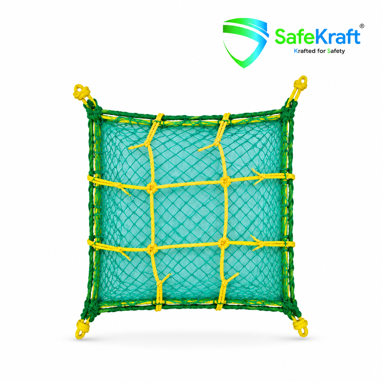 SafeKraft Construction Safety Net SKTLFMN three-layer safety net for construction and industrial protection