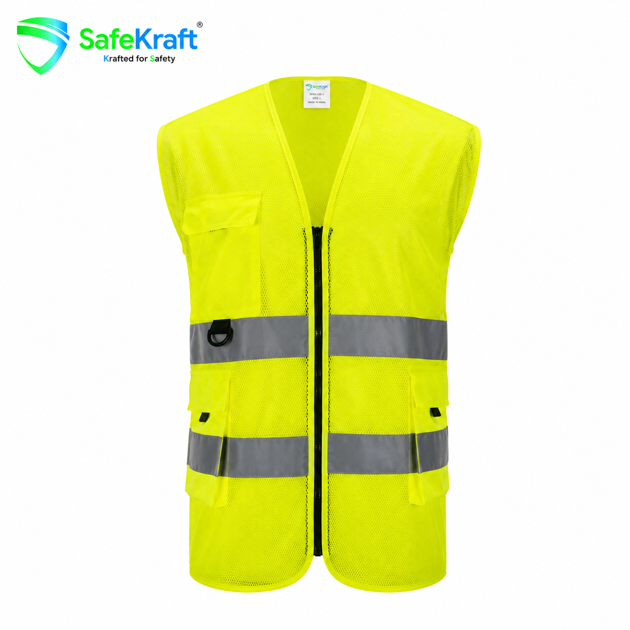 SafeKraft Reflective Jacket SKRJ-126-2 with reflective tape