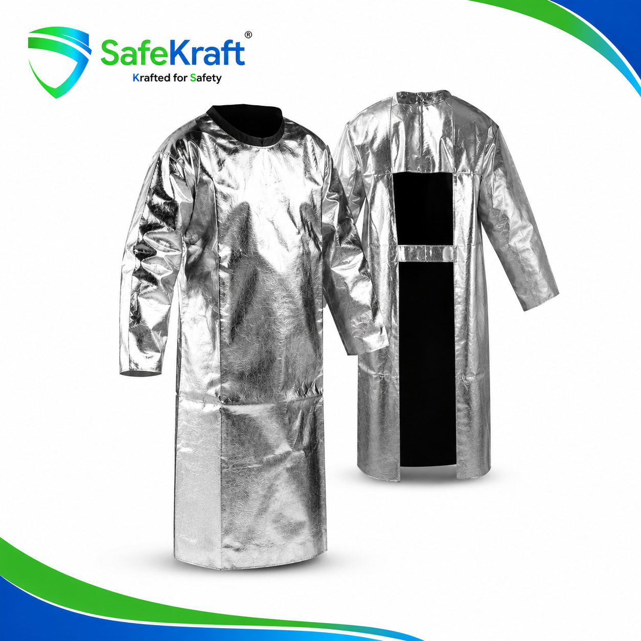 Aluminized Heat Resistant Apron – SafeKraft SKABOA 101 - Image 2