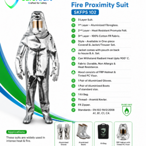 SafeKraft Fire Proximity Suit SKFPS 102 with aluminized heat protection