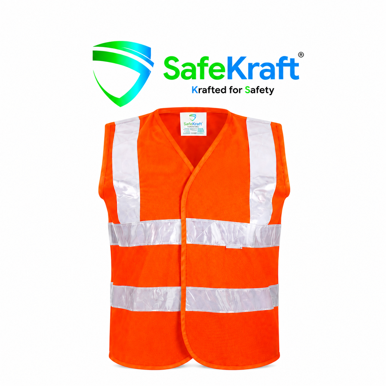 SafeKraft High-Visibility Work Jacket SKRJ-106-2 with 50 mm microprismatic reflective tape