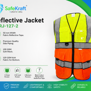 SafeKraft Reflective Jacket SKRJ-127-2 with 50 mm reflective tape