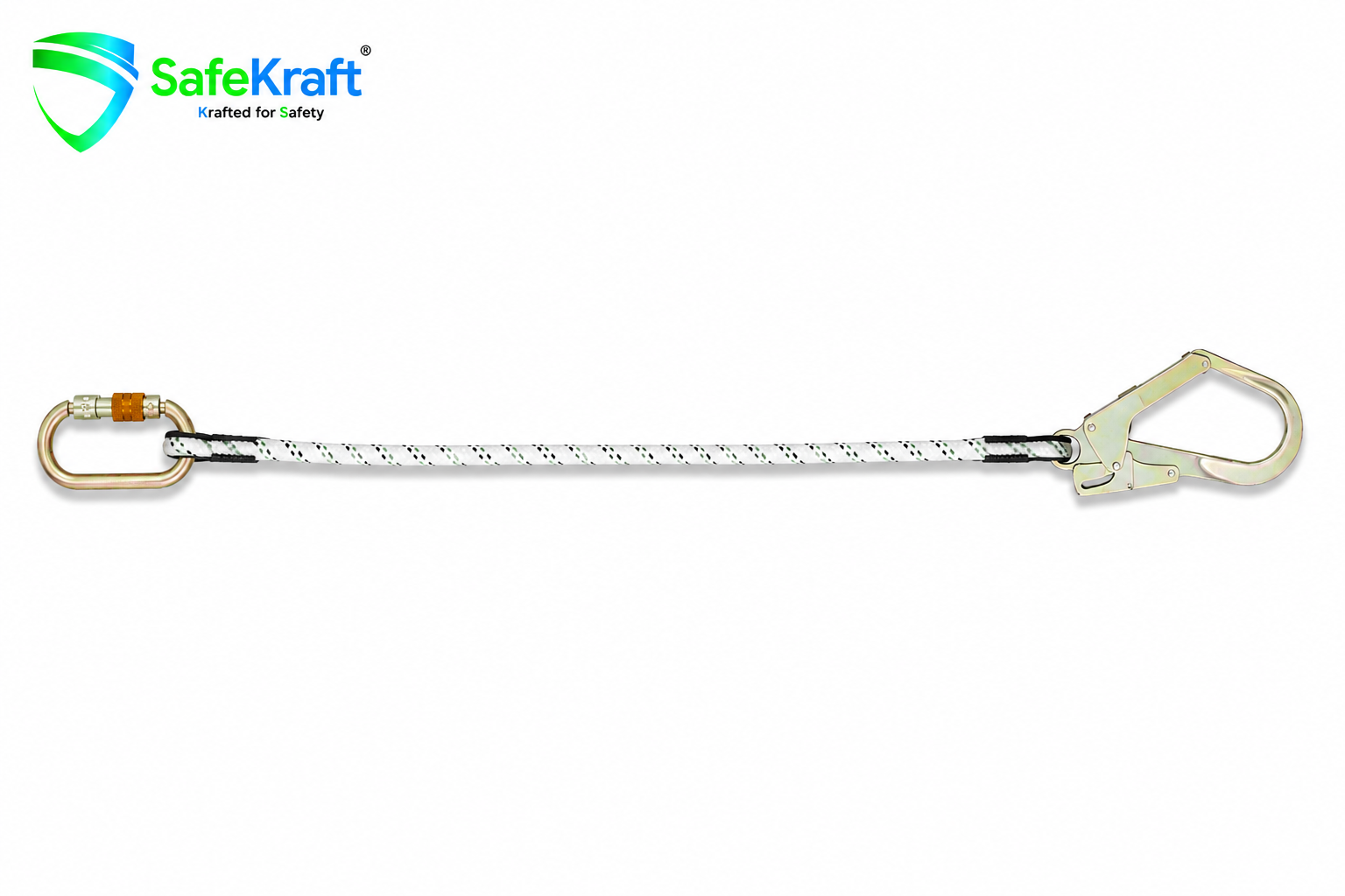 SafeKraft SK 208 Safety Lanyard – Karabiner & Scaffold Hook - Image 2