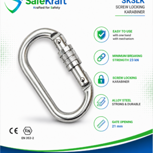 SafeKraft SKSLK ,screw locking karabiner 23 kN