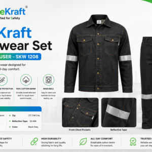 SafeKraft Workwear Jacket Trouser SKW 1208 black grey