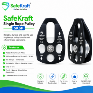 SafeKraft SKSP Single Rope Pulley aluminium alloy 36 kN