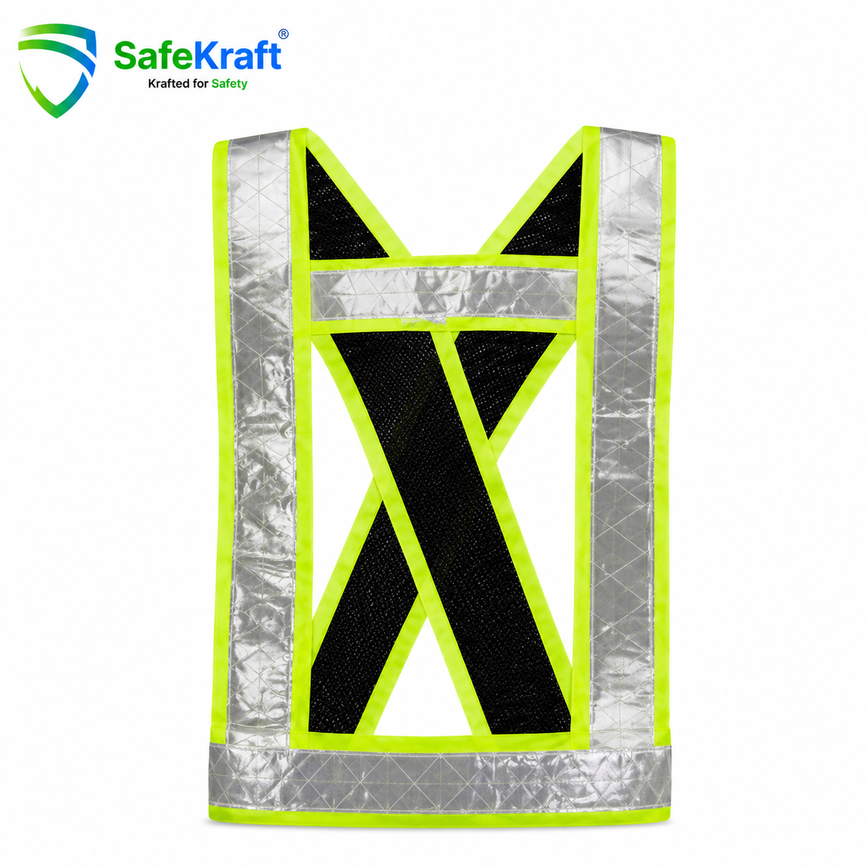 SafeKraft SKRJ-114-2 reflective safety jacket with 50 mm microprismatic reflective tape