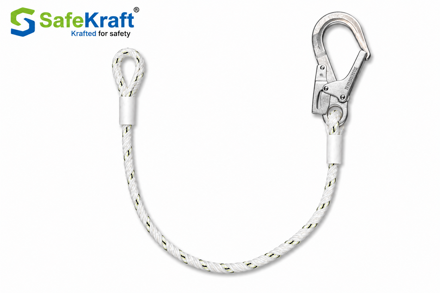 SafeKraft SK 206 Safety Lanyard with one side loop and scaffold hook