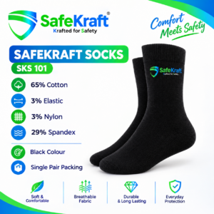 SafeKraft Socks SKS 101 black cotton work socks