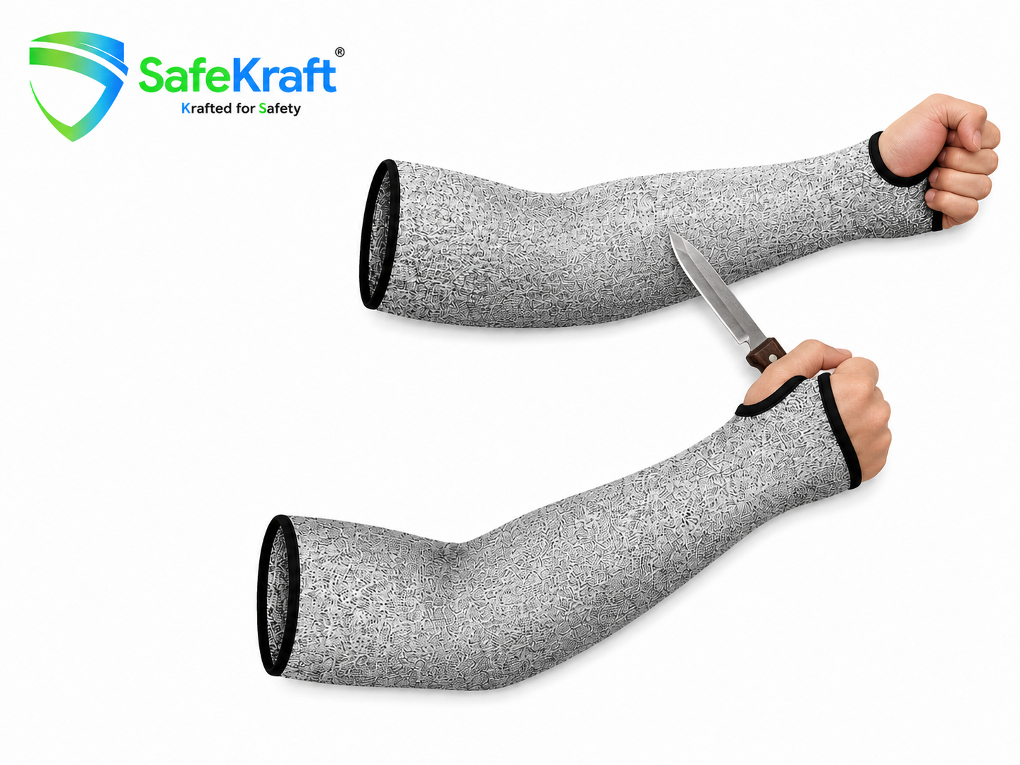 SafeKraft Cut Resistant Arm Sleeves – SKCRAS - Image 2