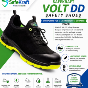 SafeKraft Volt DD Safety Shoes – Waterproof Leather Composite Toe Safety Footwear